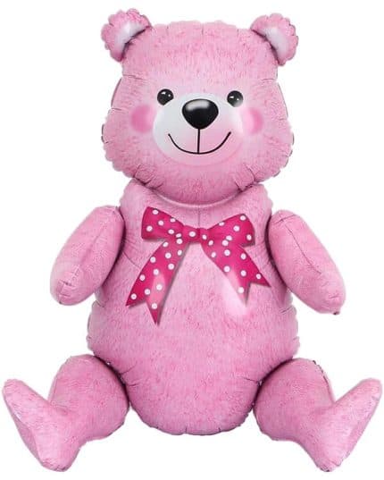3D Фигура Сидячий мишка Розовый 56 см