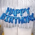 Надпись Happy Birthday Синий 41см