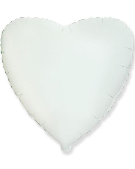 Сердце Белый 46см